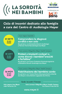 Programma del ciclo di incontri sulla sordità infantile