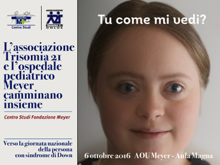 Locandina convegno Meyer e Trisomia21 del 6 ottobre 2016