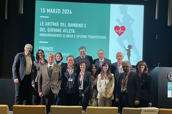 Foto del team del convegno Aritmie del bambino e del giovane atleta